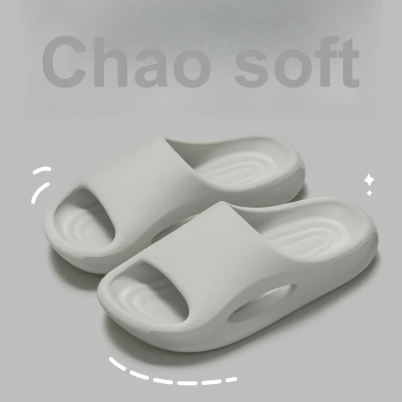 JINGEYU Side Hole Slide Slipper With Squashy And Bouncy Feeling For Indoor Home Use, Thick Bottom Bathroom Slippers-8