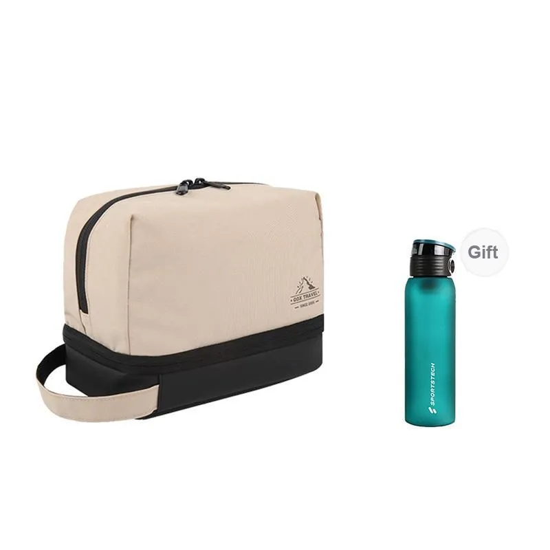 GOX Canvas Sports Single Layer Canvas Bag Toiletry Bag Unisex Ecru Khaki Gray Orange-54