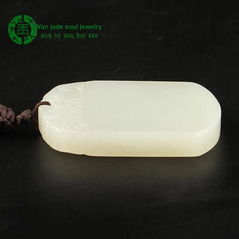 WANYUHUN Hetian Jade Pendants White Jade Unisex-6