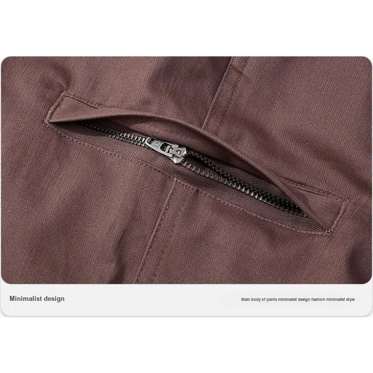 New Era Casual Pants Unisex Brown-4