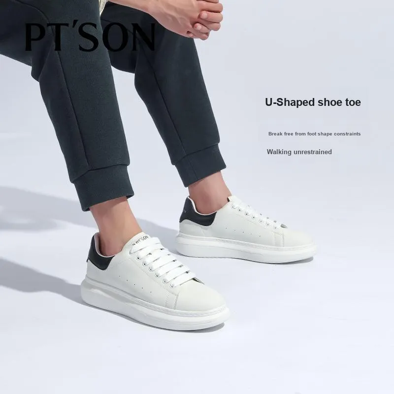 PT'SON Cushioning, Abrasion Resistant, And Waterproof Low Top Skateboard Shoes Men's Ecru-1
