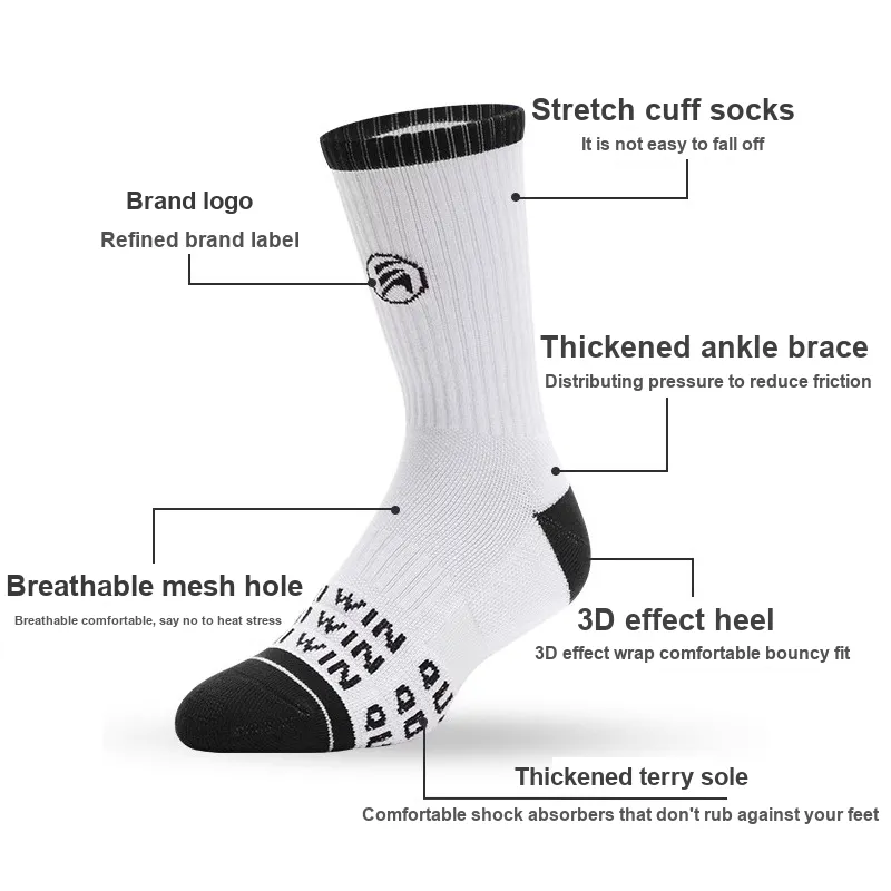Gentle Welcome Basketball Socks Unisex Combo Set-2