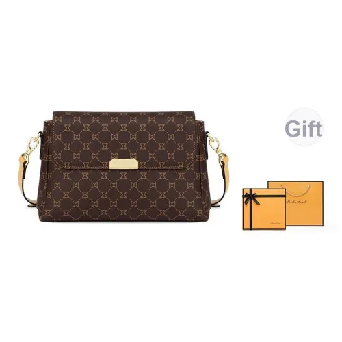 MashaLanti PVC Синтетическая кожа Женская Сумка через плечо Средняя Женская Темно-коричневый и Абрикосовый