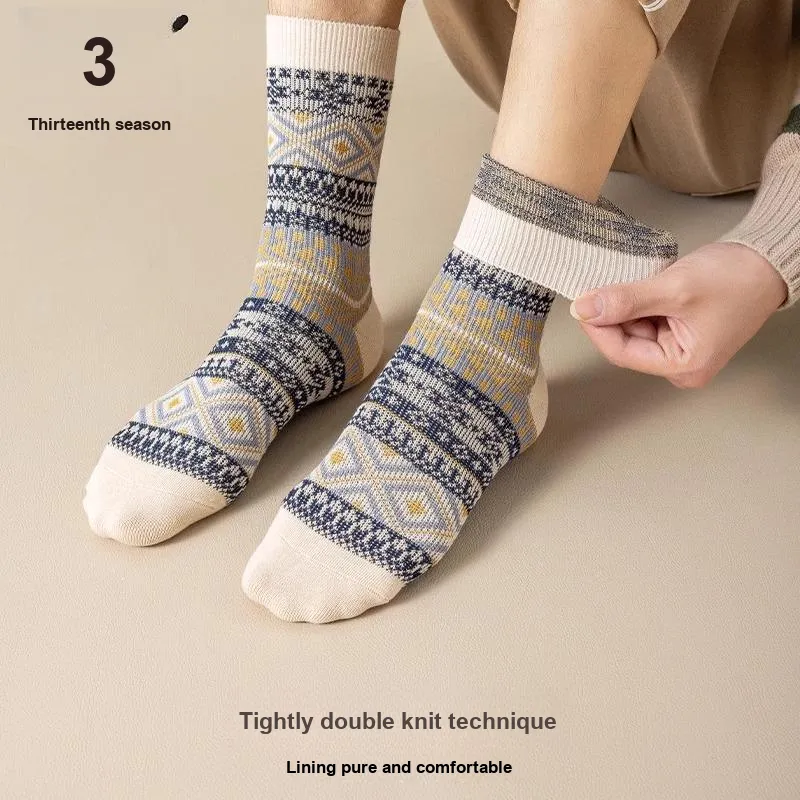 Thirteen day Season Mid Calf Socks Unisex 4 Pack Mixed Color-20