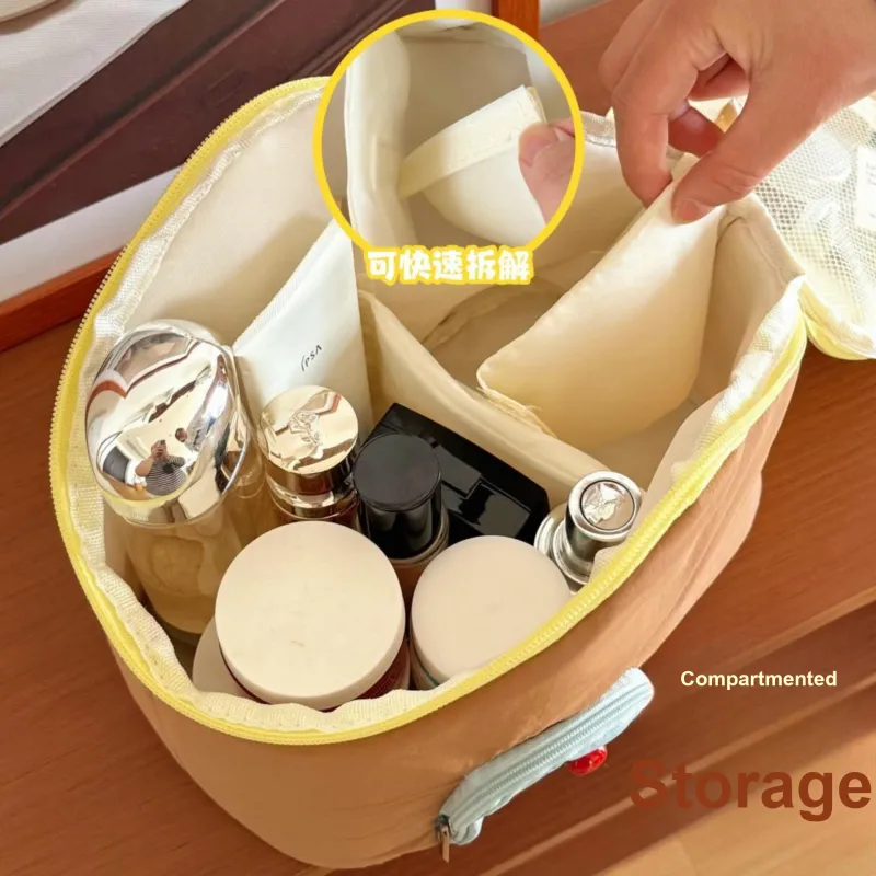 Gentle Welcome Cute Cottage Large Capacity Multifunction Storage Bag Portable Handbag Makeup Bags-3