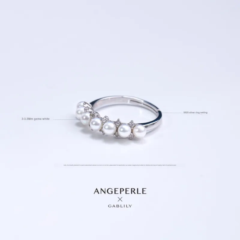 ANGEPERLE Pearl Rings Women's-3