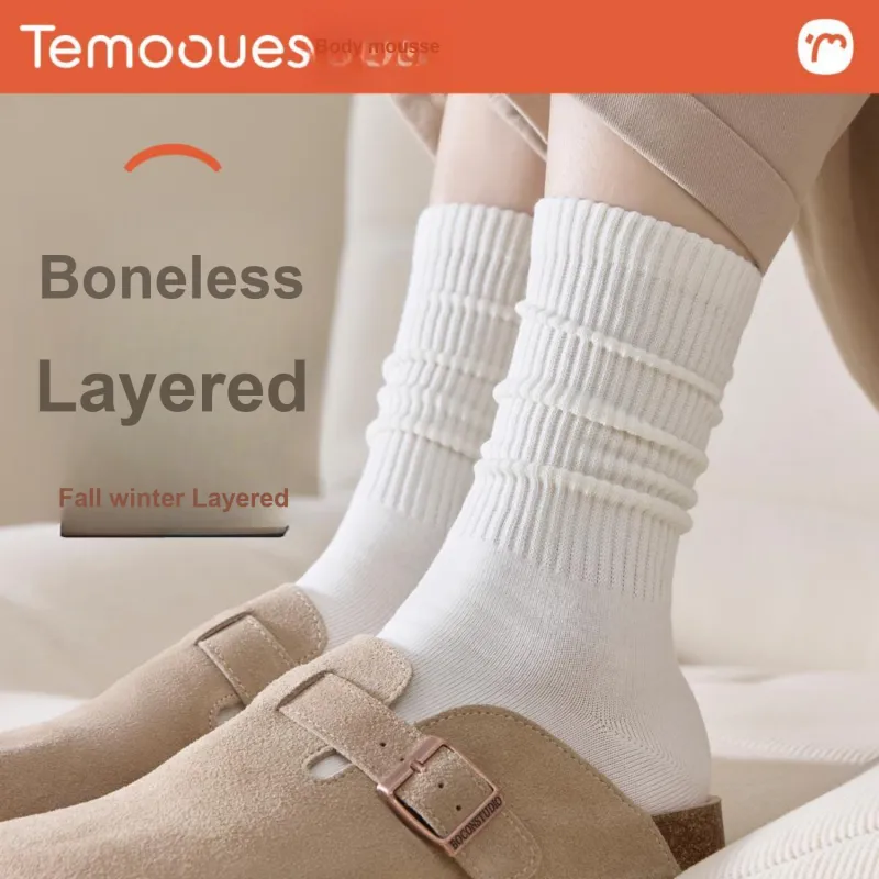 Temooues Mid Calf Socks Women's Combo Set-13