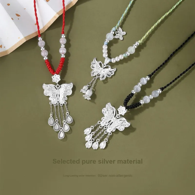 VANA 990 Silver Sterling Silver Necklaces Women's-1