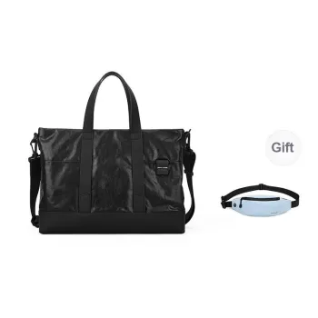 PIERRE CARDIN Commute Casual Solid Color Genuine Leather Shoes Business Briefcase, Men's Bag Tubas Men's Black