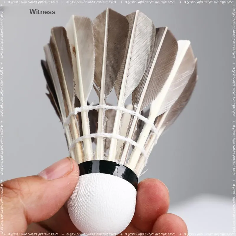 WITESS M3 12 Pack Duck Feather Amateur Training Exclusive Shuttlecocks-5