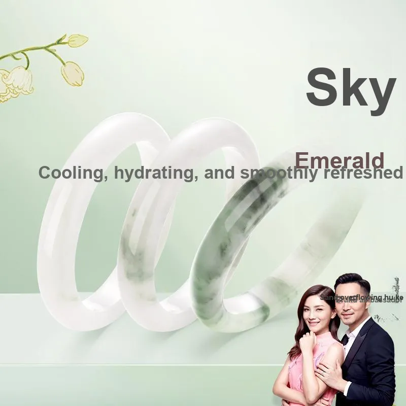 JINLIUFUJIXIANG Tianshan Jade Bangles Women's-2
