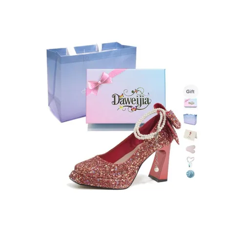 Dawei's House Грубый каблук Высокие каблуки Женские Набор в подарочной коробке