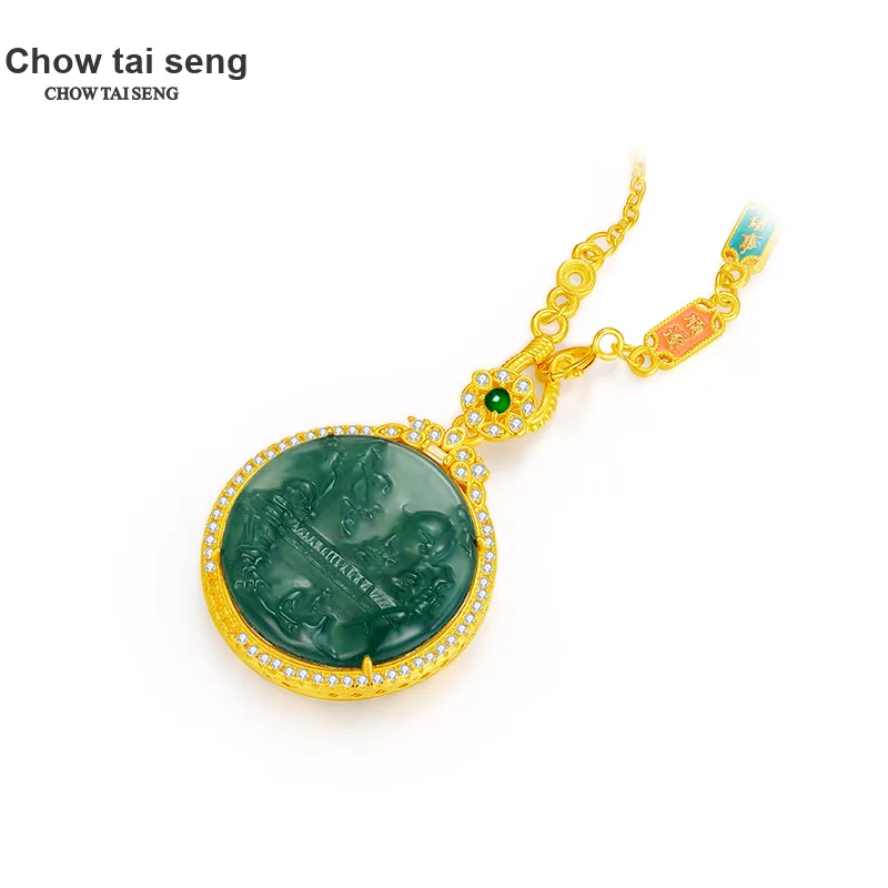 CHOW TAI SENG Ice Glutinous Necklaces Unisex-4