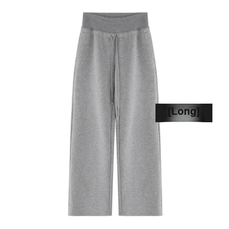 KALULI Spring Fall Casual Wide Leg Pants Sweatpants Women's Gray Black-15