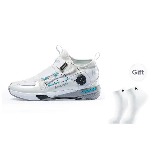 Kawasaki Traverse 2.0 Cushioning Wear Resistant Mid Top Badminton Shoes Unisex Gray Cyan Blue