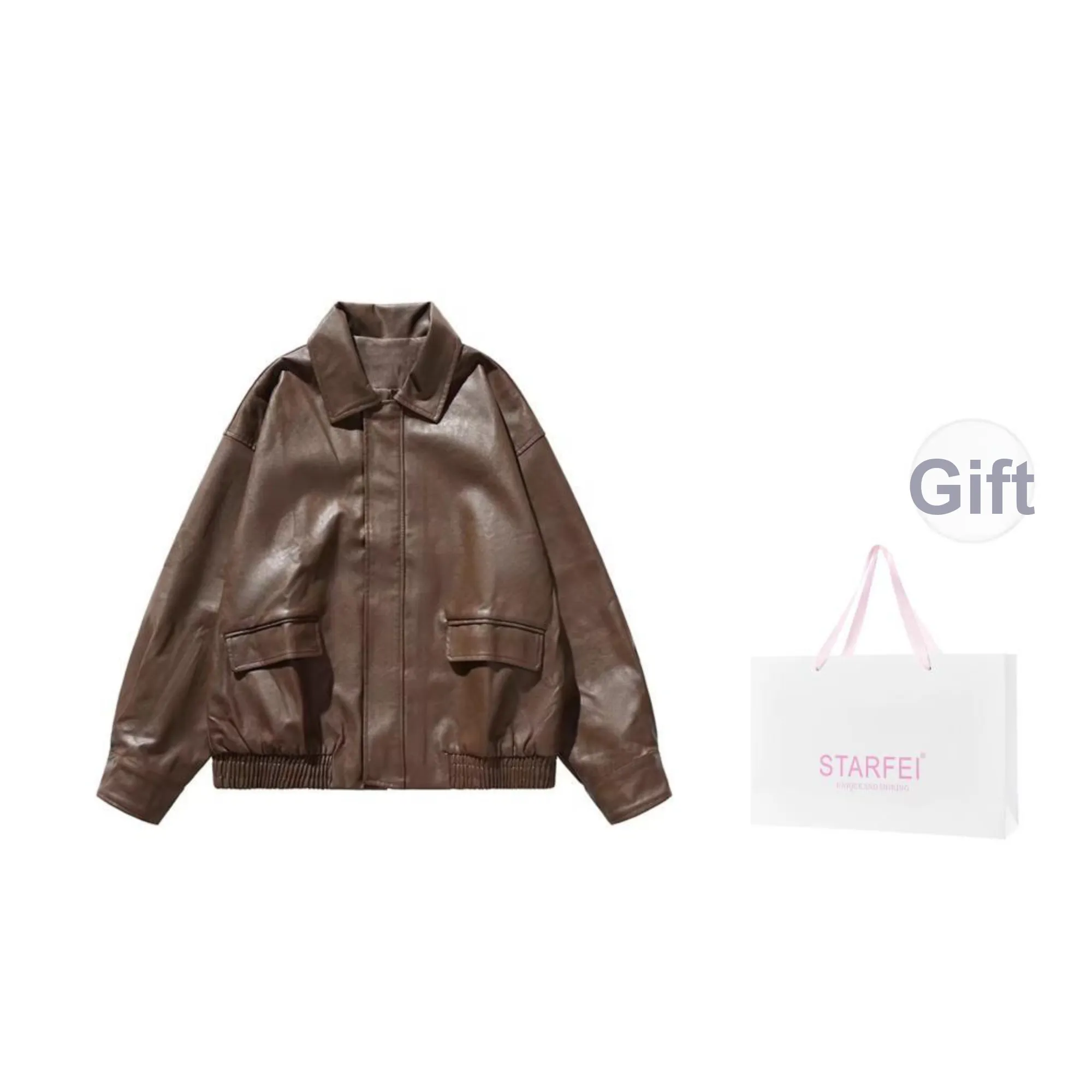 STARFEI Leather Jackets Unisex