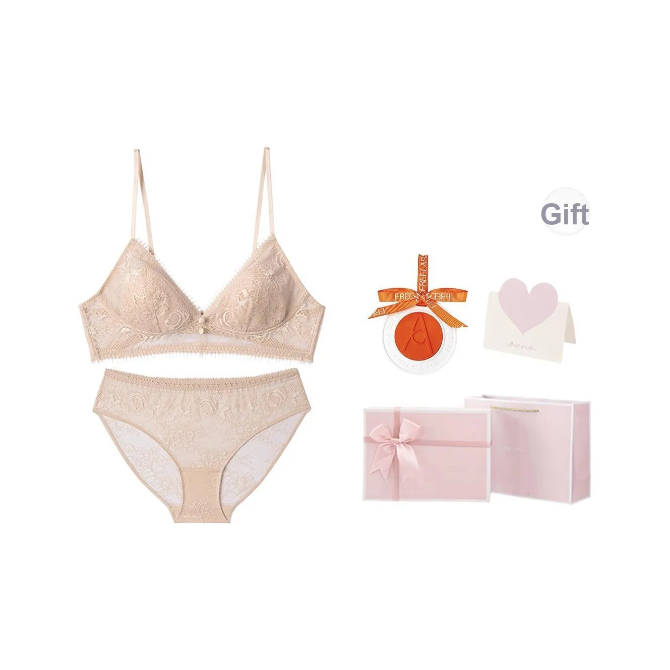 FREELASS Комплект нижнего белья для женщин овсяный цвет