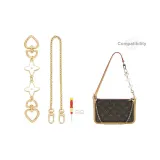 Smaller Bag Underarm Modified Set[White Four-Leaf Clover Extender Chain+Decorative Chain 40cm]with Free Modified Accessories