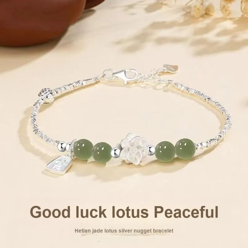 Master Kim Hetian Jade Bracelets Pale Greenish White Jade Women's-1