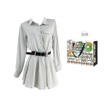 ZVJH Long Sleeved Dresses Women's Stripes