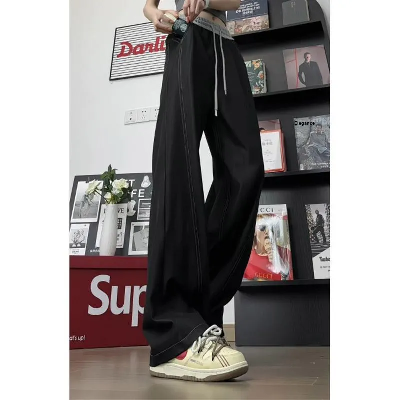 POINTLIMIT Casual Pants Unisex Denim Black-2