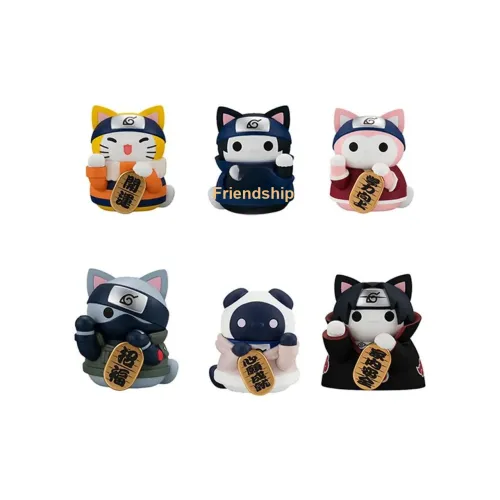 MegaHouse Хината Хьюга Итачи Учиха Наруто Mega Кошка Project Счастливый кот Счастливый Draw Целая коробка 6 шт