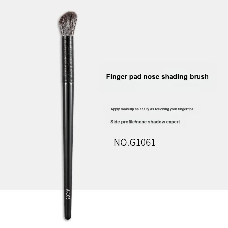 GECOMO Finger Tip Nose Contour Brush+Oil Absorbing Paper Combo, Built in Mirror Powder Puff, Makeup Tool-1