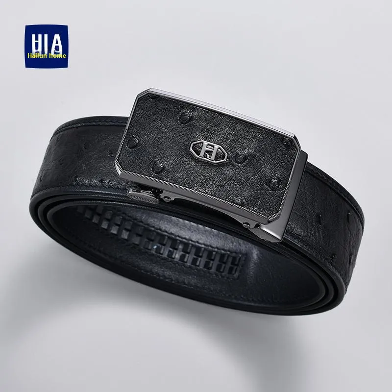 HLA Cow Leather Belts Men's 3.5cm-4