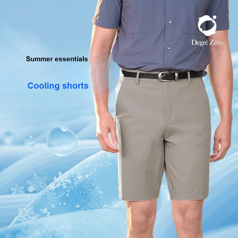 DEGRE ZERO Casual Shorts Men Light Khaki-4