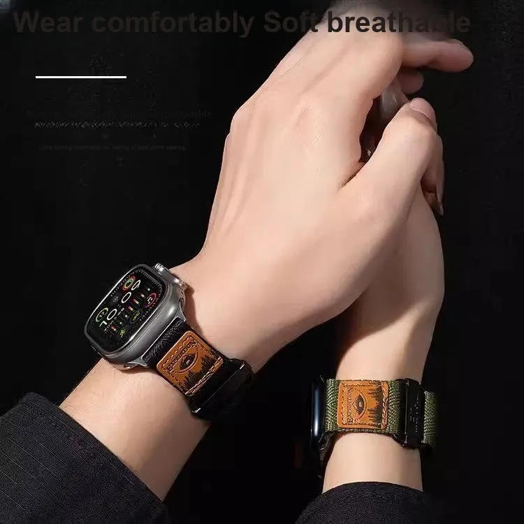 PULAISI Watch Band Apple Compatibility 49mm Nylon Material-4