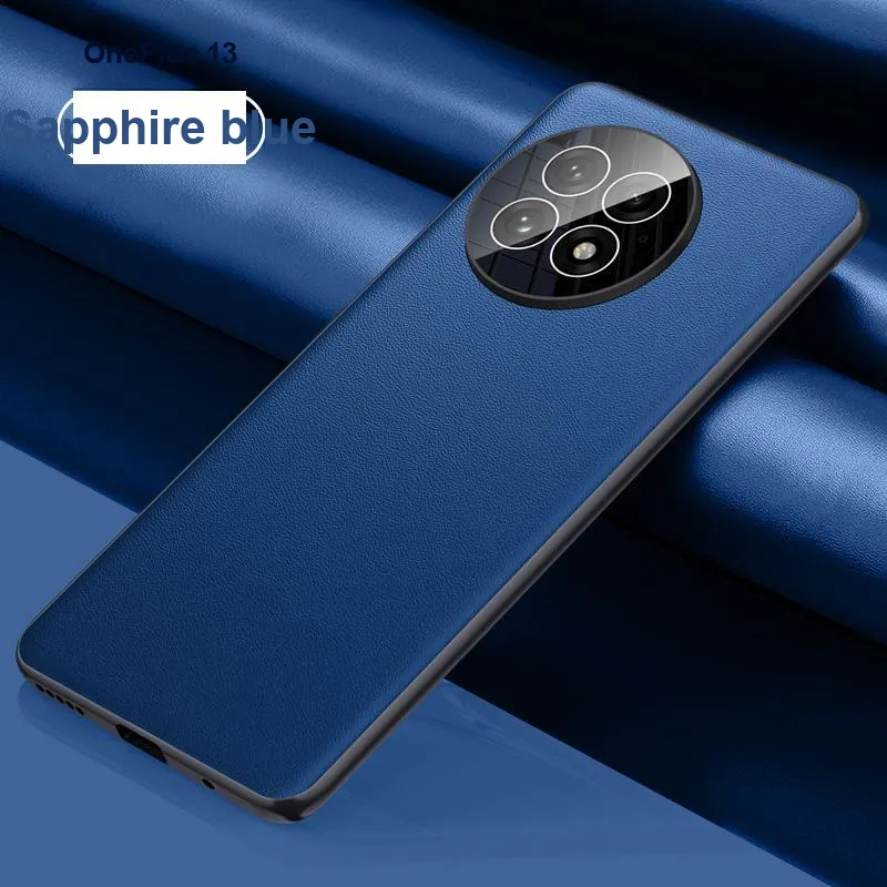 BOLIANSHI Vegan Leather Material Phone Cases Compatibility OnePlus 13 Fashion High End Business Case Monochrome Case-3