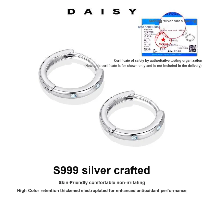 Daisy Dream Full Sterling Silver Earrings Unisex-2