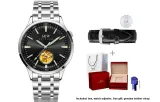 Natural Steel Band Black Dial