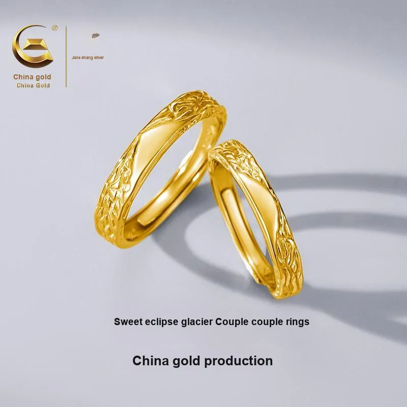 ZSY 999 Fine Silver Rings Unisex Gold-1