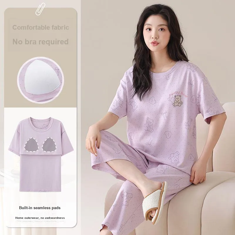 XISHE Pajama Set Women's Purple-1