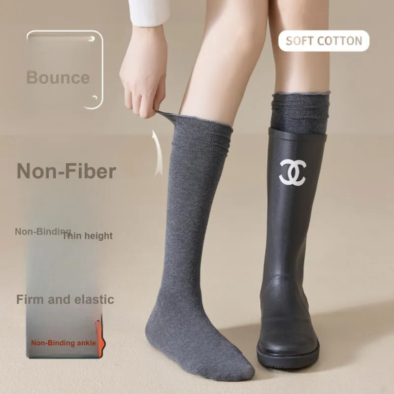 Temooues Knee High Socks Women's Combo Set-1