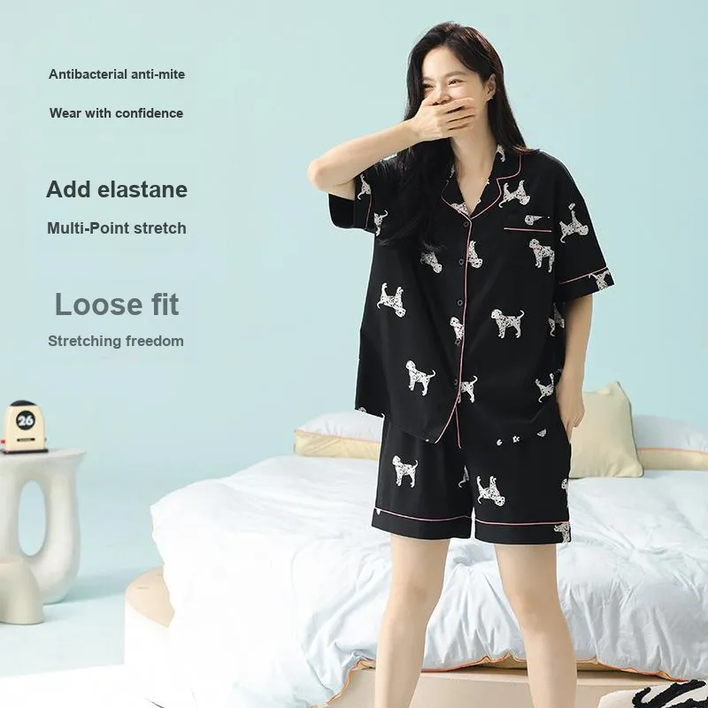 XIAFENYAN Pajama Set Women's Black-2