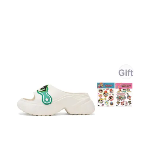 Суперкрошки x STARTER противоскользящие амортизаторы Slip Resistant Shock Absorbers Слипоны Женские Белый Зеленый