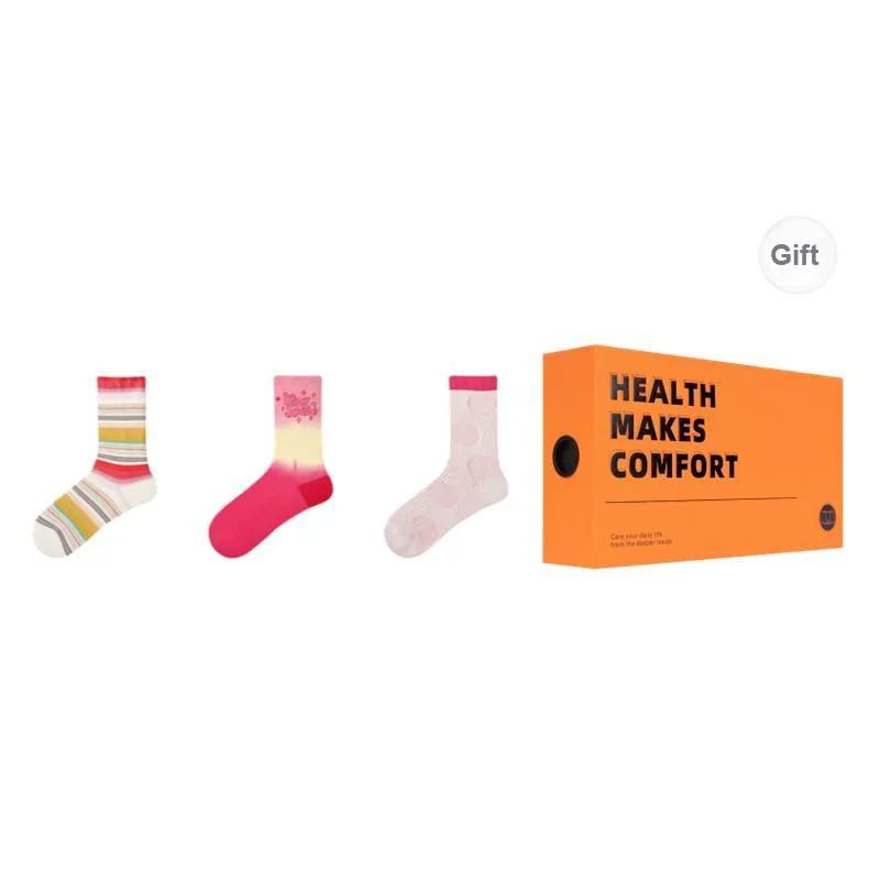 Vine Color Mid Calf Socks Women's 3 Pack-7