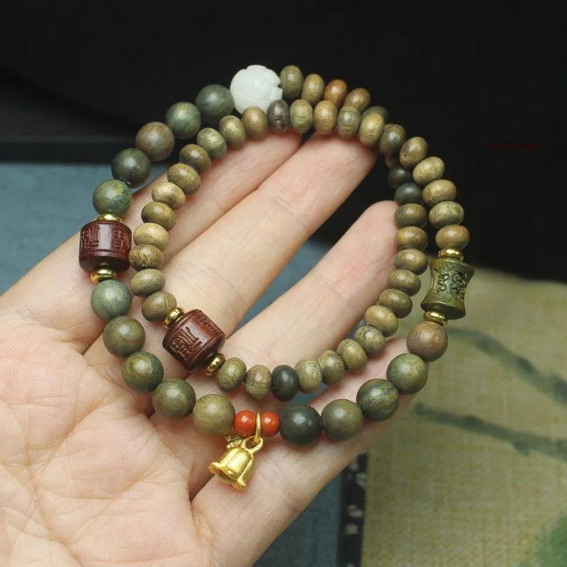 YUGONGYUAN Green Sandalwood Bracelets Unisex-2