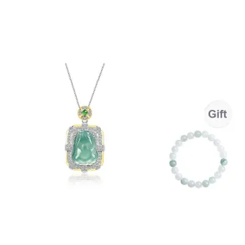 With The Heart Of The Jade Glutinous Jade Jadeite Necklaces Unisex