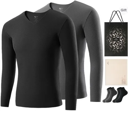 SEPTWOLVES Thermal Tops Men's Gift Box Set+Shopping Bag