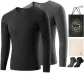 V-Neck 2 Pack (Night Black+Downpour Gray) with 2 Pack Socks+Shopping Bag