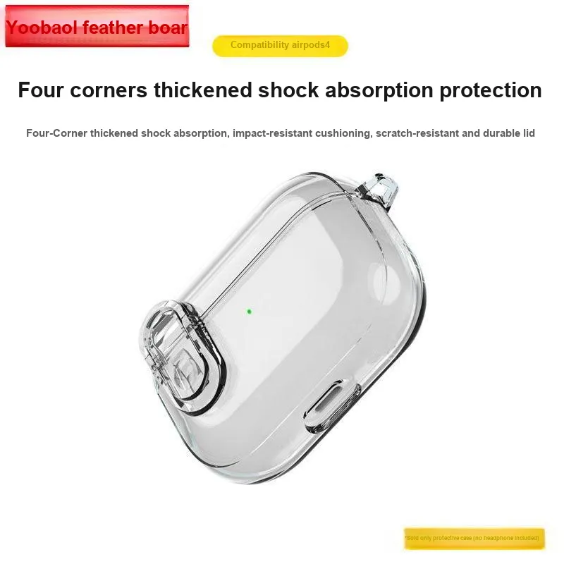 Yoobao Compatibility AirPods Full Collection TPU Transparent Ice Crystal Lock Design Headphone Cases-10