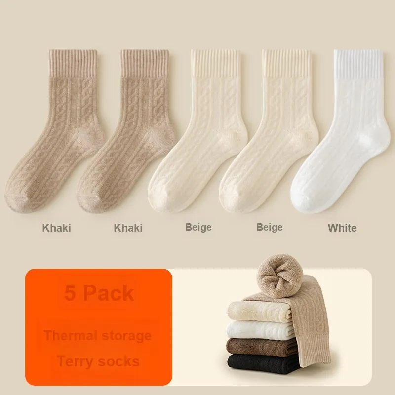 H YXIANG Mid Calf Socks Women's Combo Set-23