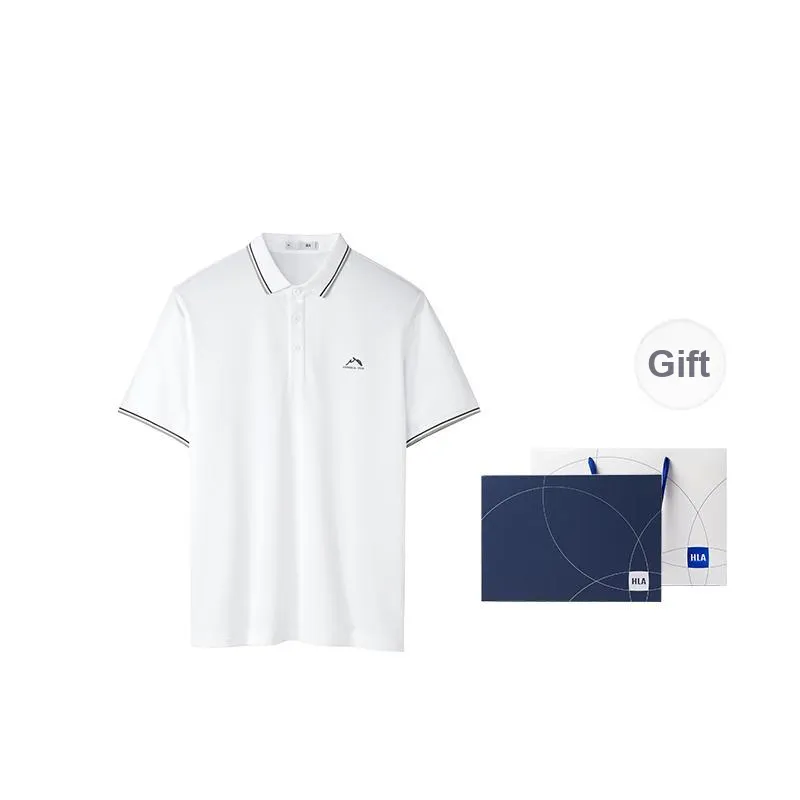 HLA The Mountain Is Not In The High Series Short Sleeved Polo Shirt Men's-37