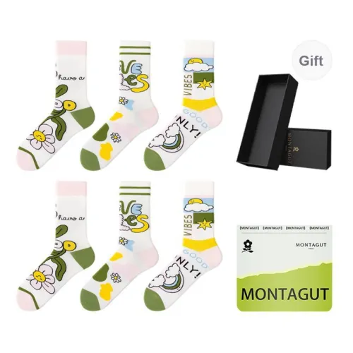 Montagut Mid Calf Socks Unisex Gift Box Combination