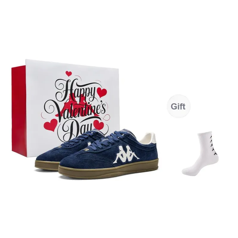 Kappa Tifo Back to Back Anti Slip Wear Resistant Low Top Skateboard Shoes Unisex Midnight Blue-6