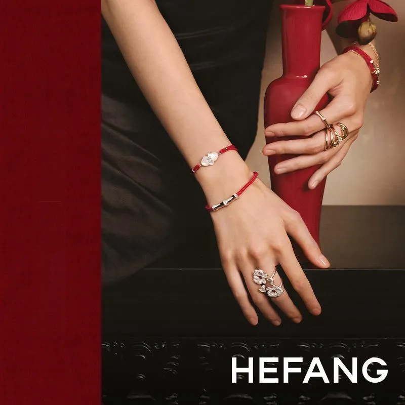 HEFANG All Things Spiritual Collection 925 Sterling Silver All Things Will Go Well Red String Bracelet Unisex-2