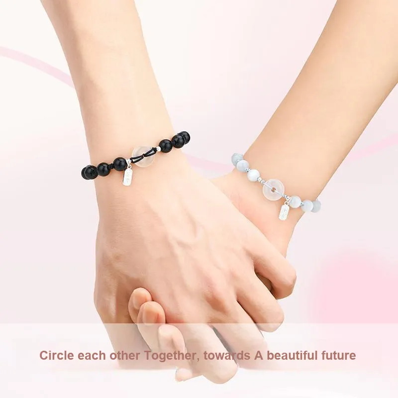 Central Fashion Natural Chalcedony Bracelets Unisex-6